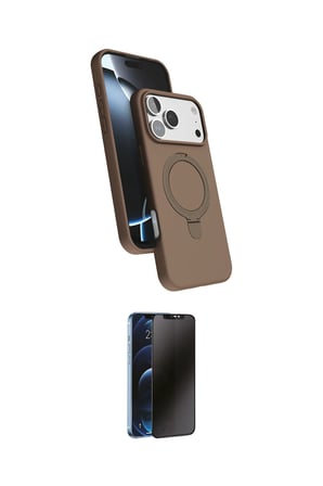 Apple Uyumlu iPhone  Pro Max Kılıf İz Işık Koleksiyonu İkili Koruma Seti