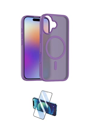 Apple Uyumlu iPhone  Kılıf Siluet Minimal Prime İkili Koruma Seti