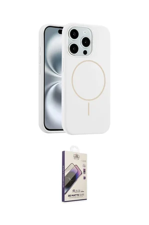 Apple Uyumlu iPhone  Pro Max Kılıf Yankı Form Serisi İkili Koruma Seti