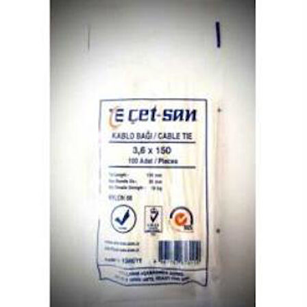 3.6 X 150 KABLO BAĞI BEYAZ