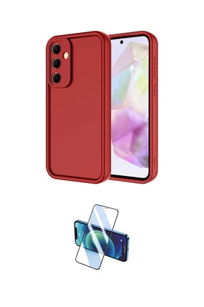 Samsung Uyumlu Galaxy A Kılıf Yankı Yansıma Özel Seri İkili Koruma Seti