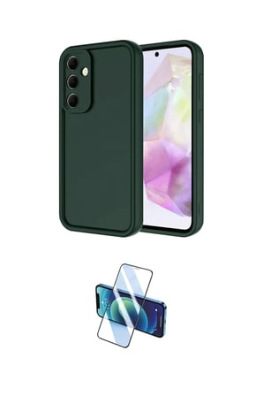 Samsung Uyumlu Galaxy A Kılıf Yankı Yansıma Özel Seri İkili Koruma Seti
