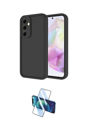 Samsung Uyumlu Galaxy A Kılıf Yankı Yansıma Özel Seri İkili Koruma Seti