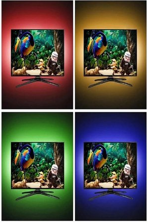 USBli RGB Uzaktan Kumandalı Şerit Led TV Monitör Ambiyans Aydınlatması 3 Metre