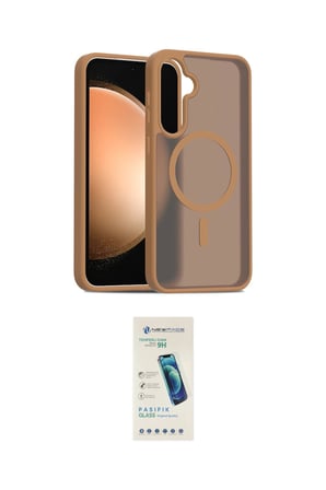 Samsung Uyumlu Galaxy S FE Kılıf Siluet Minimal Prime İkili Koruma Seti