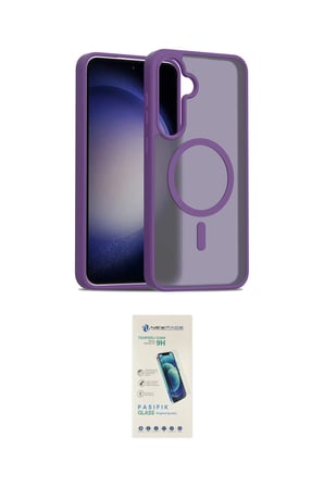 Samsung Uyumlu Galaxy S FE Kılıf Siluet Minimal Prime İkili Koruma Seti