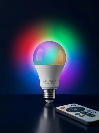 9W RGB LED Ampul Kumandalı E27 Duy Renkli Işık 16 Renk Değişimli  Akıllı Led Ampul 800lm 220V Uzaktan Kumandalı Dekoratif Aydınlatma