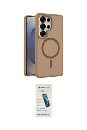 Samsung Uyumlu Galaxy S Ultra Kılıf Siluet Minimal Prime İkili Koruma Seti