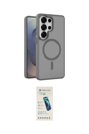 Samsung Uyumlu Galaxy S Ultra Kılıf Siluet Minimal Prime İkili Koruma Seti