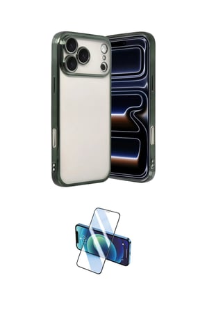 Apple Uyumlu iPhone  Pro Max Kılıf Vadi Minimal İkili Koruma Seti