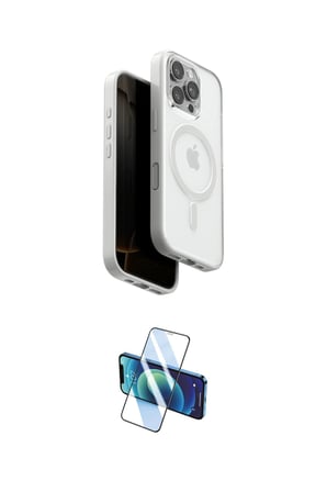 Apple Uyumlu iPhone  Pro Max Kılıf Pusula Form Serisi İkili Koruma Seti
