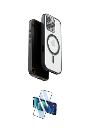 Apple Uyumlu iPhone  Pro Max Kılıf Pusula Form Serisi İkili Koruma Seti