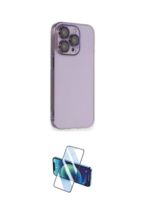 Apple Uyumlu iPhone  Pro Max Kılıf Siluet Minimal Özel Seri İkili Koruma Seti