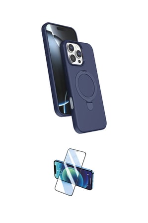 Apple Uyumlu iPhone  Pro Max Kılıf İz Işık Koleksiyonu İkili Koruma Seti