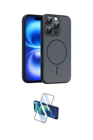 Apple Uyumlu iPhone  Pro Max Kılıf Atlas Asil Prime İkili Koruma Seti