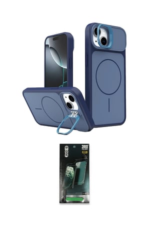 Apple Uyumlu iPhone  Kılıf İz Modern Prime İkili Koruma Seti