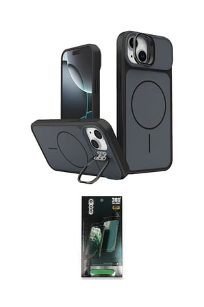 Apple Uyumlu iPhone  Kılıf İz Modern Prime İkili Koruma Seti