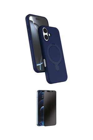 Apple Uyumlu iPhone  Kılıf İz Işık Koleksiyonu İkili Koruma Seti