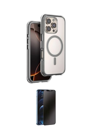Apple Uyumlu iPhone  Pro Max Kılıf Zirve Klasik Prime İkili Koruma Seti
