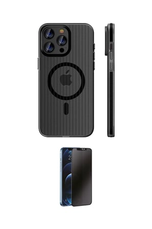 Apple Uyumlu iPhone  Pro Max Kılıf Pusula Minimal Koleksiyonu İkili Koruma Seti