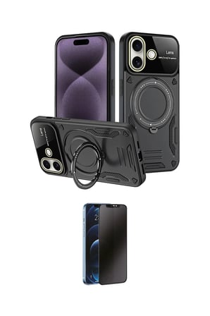 Apple Uyumlu iPhone  Kılıf Kıvılcım Modern Serisi İkili Koruma Seti
