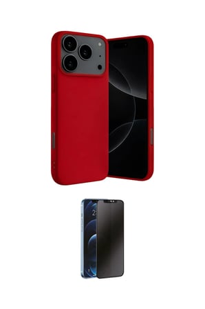 Apple Uyumlu iPhone  Pro Max Kılıf Ahenk Serisi İkili Koruma Seti