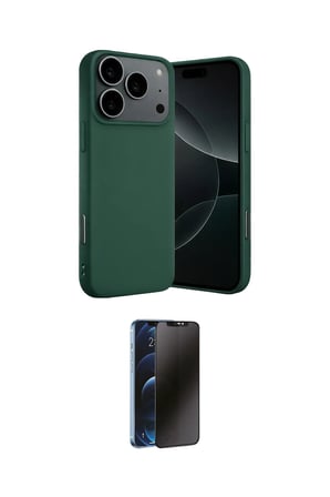 Apple Uyumlu iPhone  Pro Max Kılıf Ahenk Serisi İkili Koruma Seti