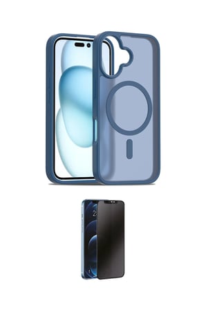Apple Uyumlu iPhone  Kılıf Siluet Minimal Prime İkili Koruma Seti