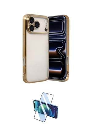 Apple Uyumlu iPhone  Pro Max Kılıf Vadi Minimal İkili Koruma Seti