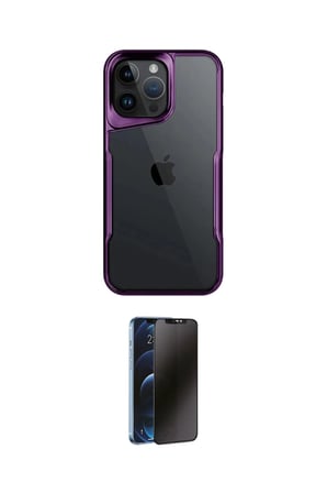 Apple Uyumlu iPhone  Pro Max Kılıf Akış Çizgi Koleksiyonu İkili Koruma Seti