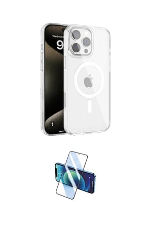 Apple Uyumlu iPhone  Pro Max Kılıf Doruk Doku Özel Seri İkili Koruma Seti
