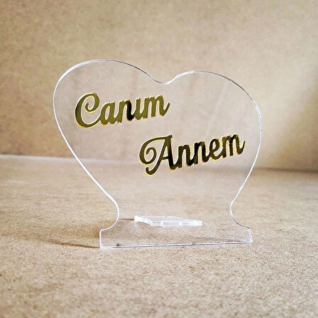  Anneler İçin Canım Annem Pleksi Kalp Hediye