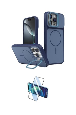 Apple Uyumlu iPhone  Pro Max Kılıf İz Modern Prime İkili Koruma Seti