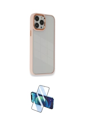 Apple Uyumlu iPhone  Pro Max Kılıf Eksen Doku Prime İkili Koruma Seti