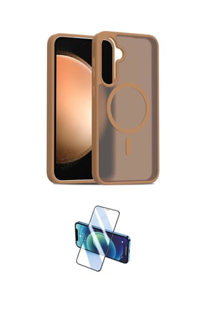 Samsung Uyumlu Galaxy S FE Kılıf Siluet Minimal Prime İkili Koruma Seti