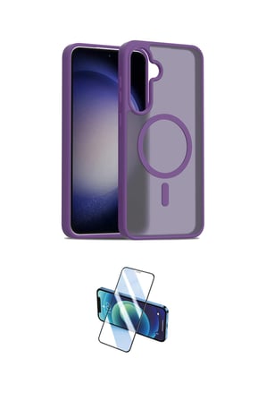Samsung Uyumlu Galaxy S FE Kılıf Siluet Minimal Prime İkili Koruma Seti