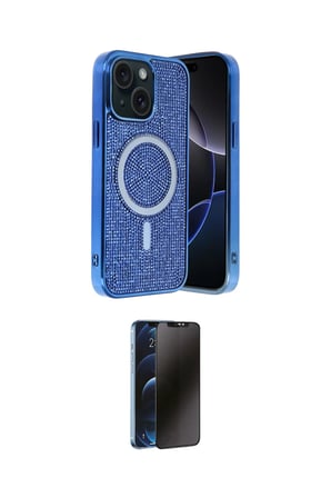 Apple Uyumlu iPhone  Kılıf Eksen Çizgi İkili Koruma Seti