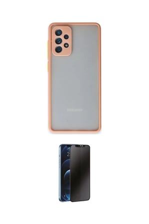 Samsung Uyumlu Galaxy A Kılıf Ahenk Çizgi Serisi İkili Koruma Seti