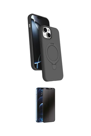 Apple Uyumlu iPhone  Kılıf İz Işık Koleksiyonu İkili Koruma Seti