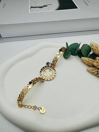 Çeyrek Takmalı Çelik (uzatmalı) Kelepçe (Gold) KLP 2155