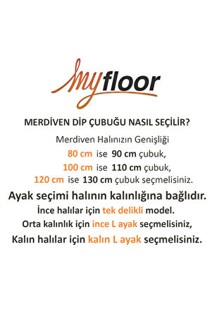 Çelik Halı Tutucu Merdiven Dip Çubuğu Siyah - İnce / 90cm