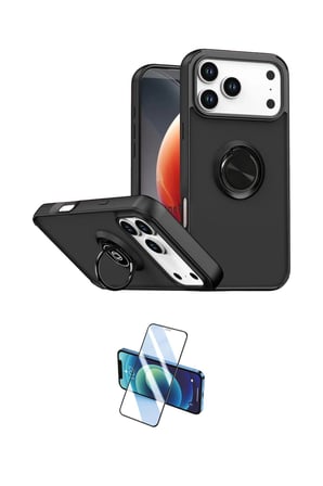 Apple Uyumlu iPhone  Pro Max Kılıf Yörünge Çizgi İkili Koruma Seti