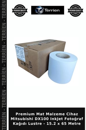 Premium Mat Malzeme Cihaz Mitsubishi DX100 InkJet Fotoğraf Kağıdı Lustre - 15.2 x 65 Metre