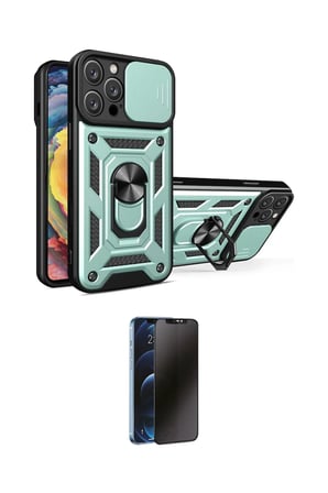 Apple Uyumlu iPhone  Pro Max Kılıf Ahenk Klasik İkili Koruma Seti