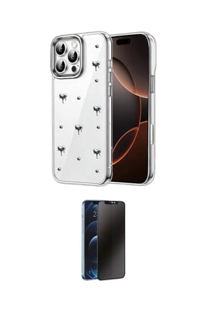 Apple Uyumlu iPhone  Pro Max Kılıf Yörünge Form İkili Koruma Seti