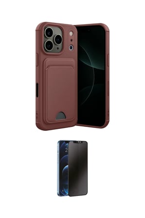 Apple Uyumlu iPhone  Pro Max Kılıf Vadi Çizgi Prime İkili Koruma Seti