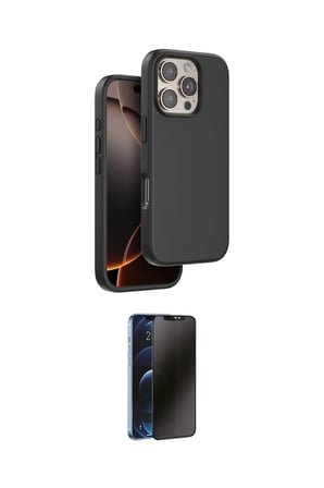 Apple Uyumlu iPhone  Pro Max Kılıf Kıvılcım Çizgi Serisi İkili Koruma Seti