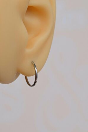 12 mm Düz Çelik Halka Piercing Tragus Helix Kıkırdak Lob Hologram Renk