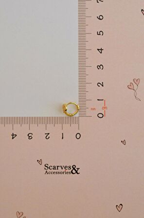 Gold Halka Mini Kalpli Tragus Piercing Helix Kıkırdak Lob