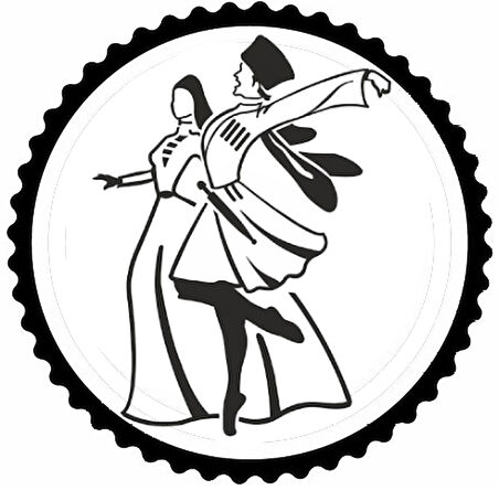 Kafkas Dansçılar 3.Model Tasarım Sticker 10 x 10 cm